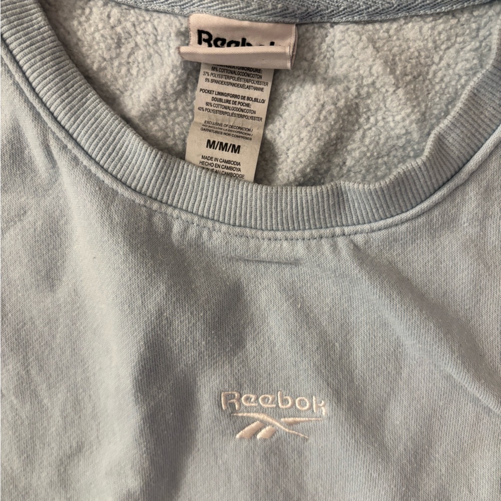 Reebok Soft Blue Crewneck Sweater - Picture 2 of 2